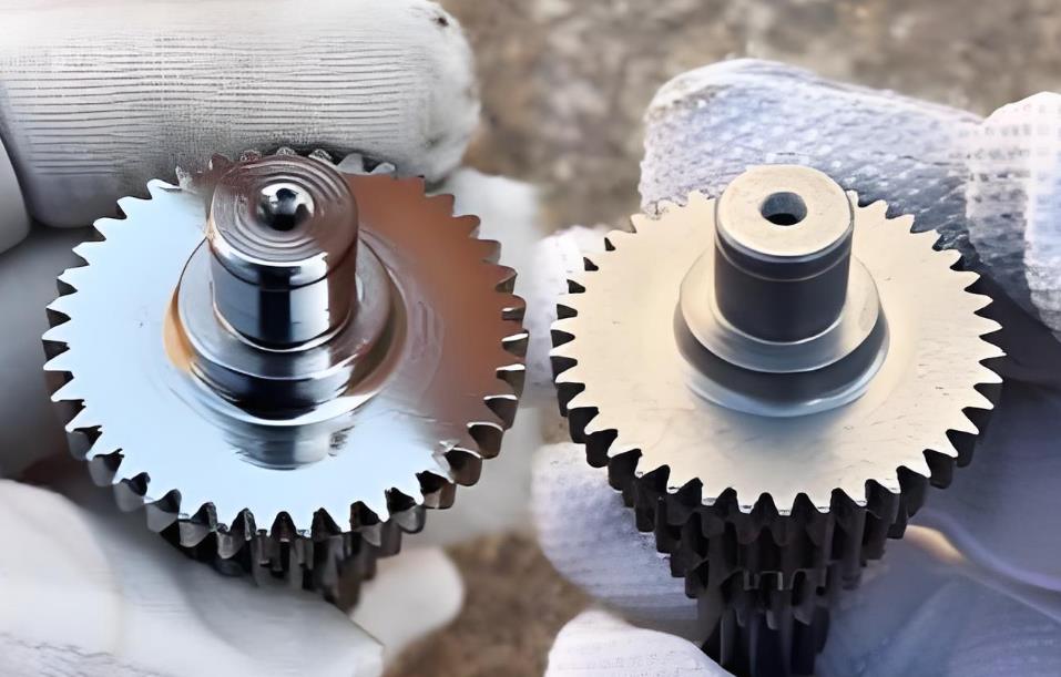 精密齒輪去毛刺拋光前后對比